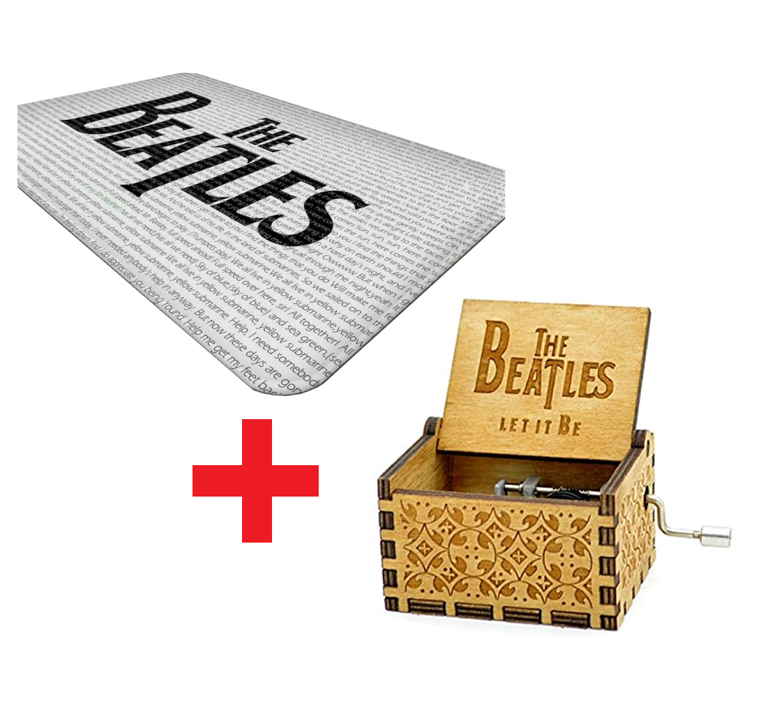 COMBO Tapete Decorativo + Caja Musical The Beatles