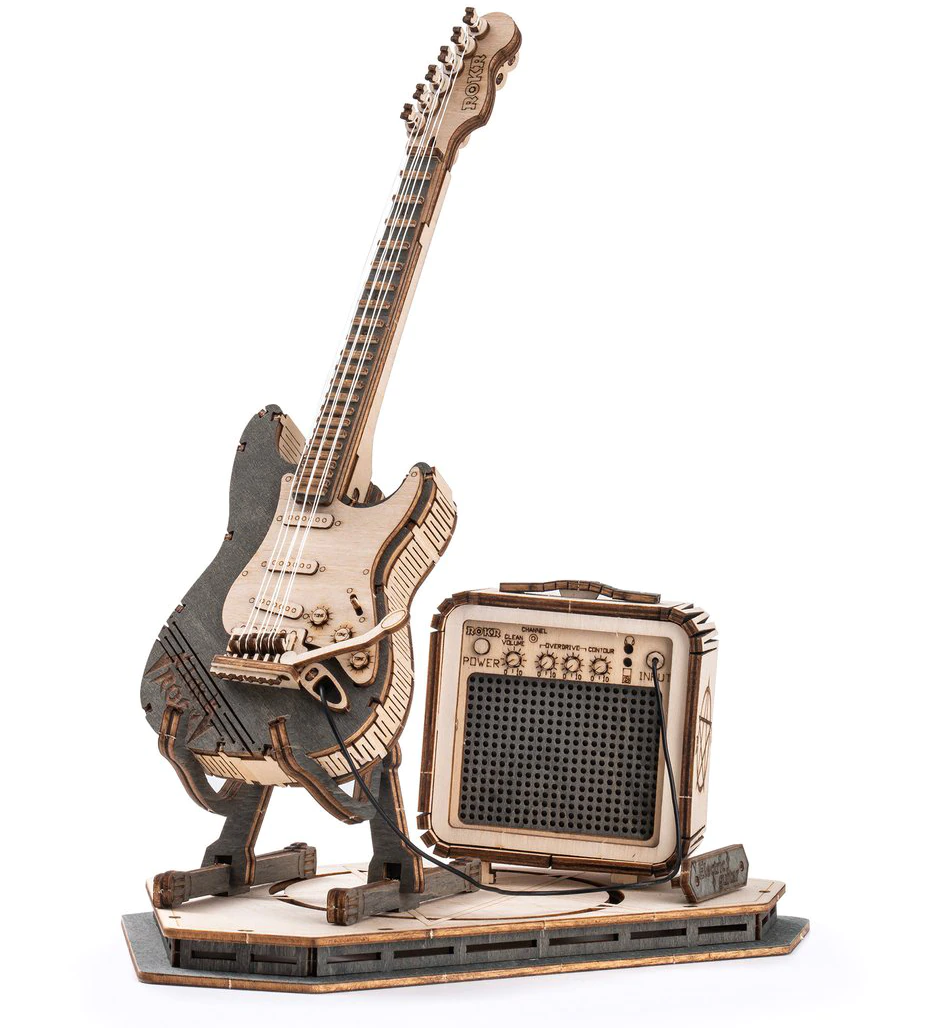 Rompecabezas Armable Guitarra + Amplificador 3D